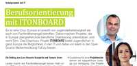Magazine "Berufsorientierung plus"reports on ITONBOARD project (German)